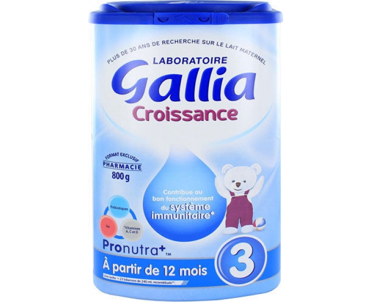 法国仓 COLISSIMO直邮风险自担 邮费另算 佳丽雅 3段 标准型药店装 Gallia Croissance 800g