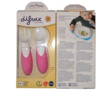 法国仓 Difrax 专为婴儿设计的勺子叉子套装 粉色 Difrax fourchette & cuillère pour bébé