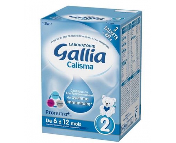 法国仓 包税奶粉专线 需要1个收件人身份信息3罐*佳丽雅 2段标准型配方奶 1200G（6~12个月）Gallia Calisma 2e Age 1200 g