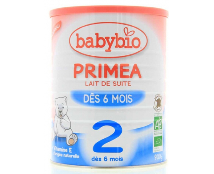 法国仓 包税奶粉专线 需要1个收件人身份信息6罐*伴宝乐 高端有机奶粉 标准2段/6-12月 Babybio Primea-2 900g