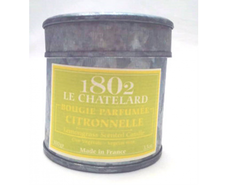 法国仓 Le chatelard 1802香薰蜡烛柠檬果香100gBougie citronnelle